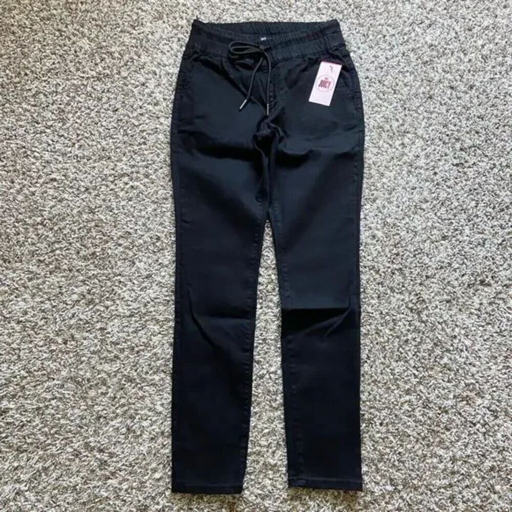 Juicy Couture Hollywood Skinny Pant 18W Black Elastic Waist Drawstring NWT